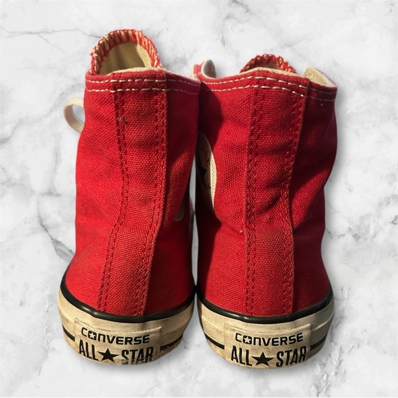 Converse All Star red high top sneakers shoes sz 6 Euc - Picture 4 of 5